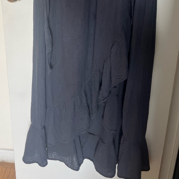 Dark grey gauzy wrap maxi dress - Picture 8 of 8